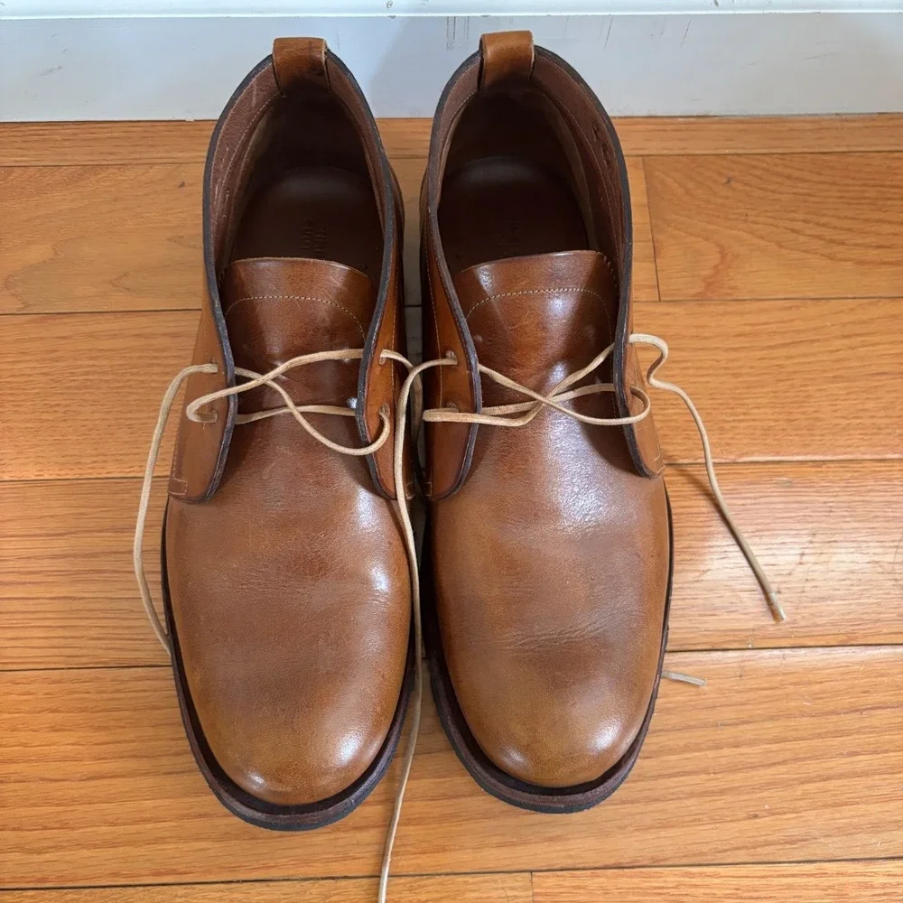 Timberland Boot‎ Company Chukka Lace-Up Brown Leather Men's Boots US 8M EUC